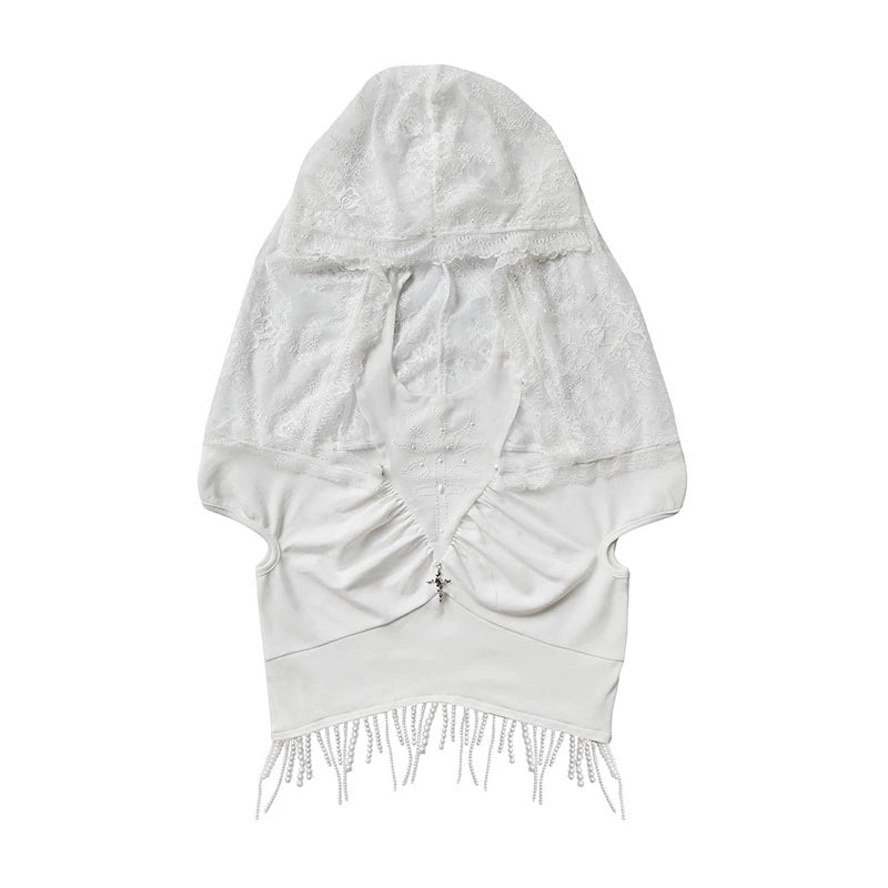 Ethereal White Lace Dream Hoodie