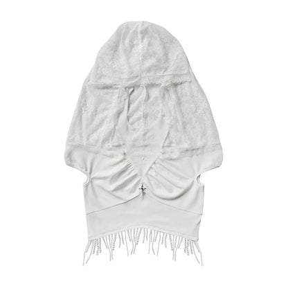 Ethereal White Lace Dream Hoodie