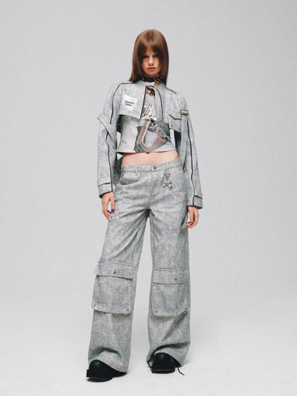 Low waist shapework denim pants