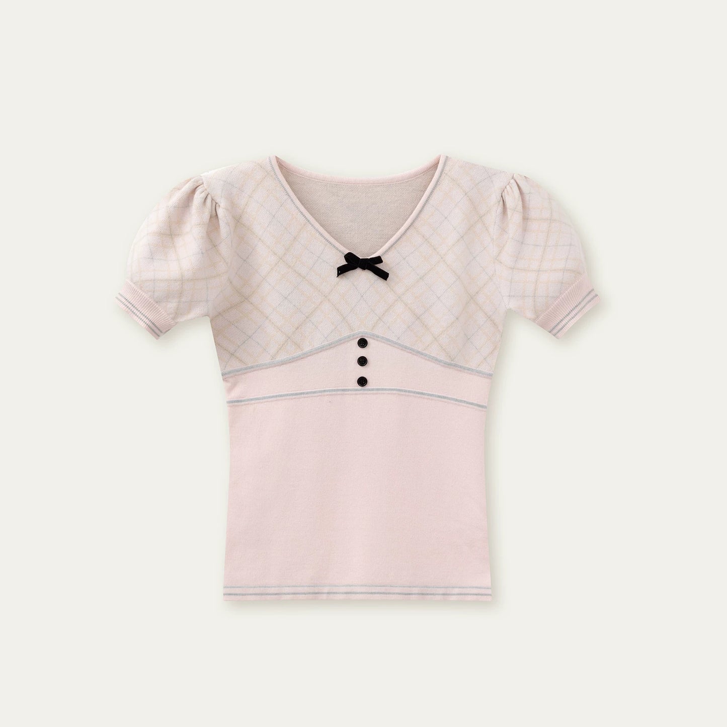 Retro-Muster-Strickoberteil