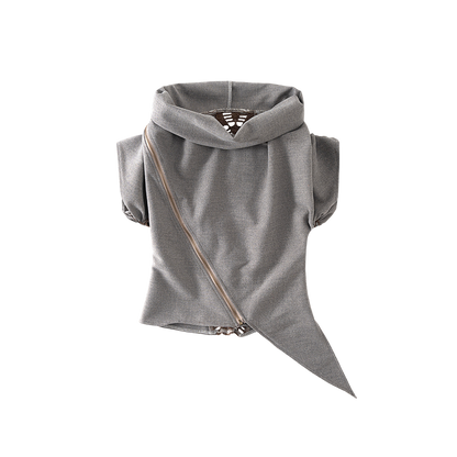 Asymmetrical Layered Collar Vest
