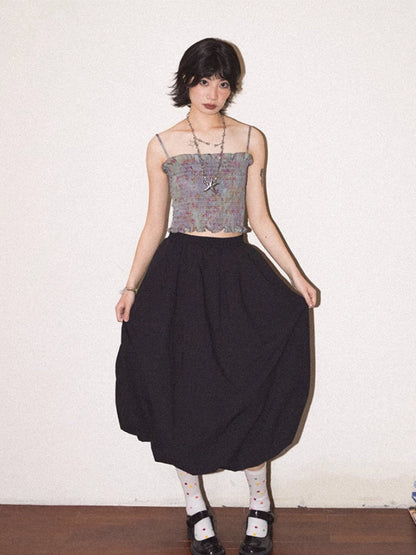 4 Color Bud Long Skirt