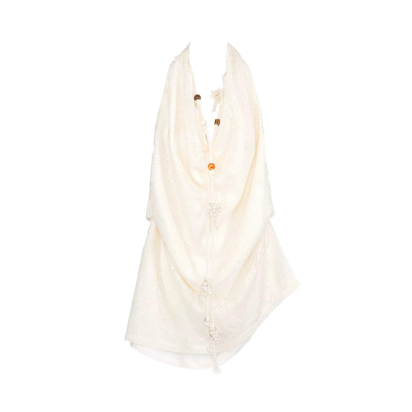 Off-White Draped Halter Top