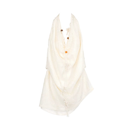 Off-White Draped Halter Top