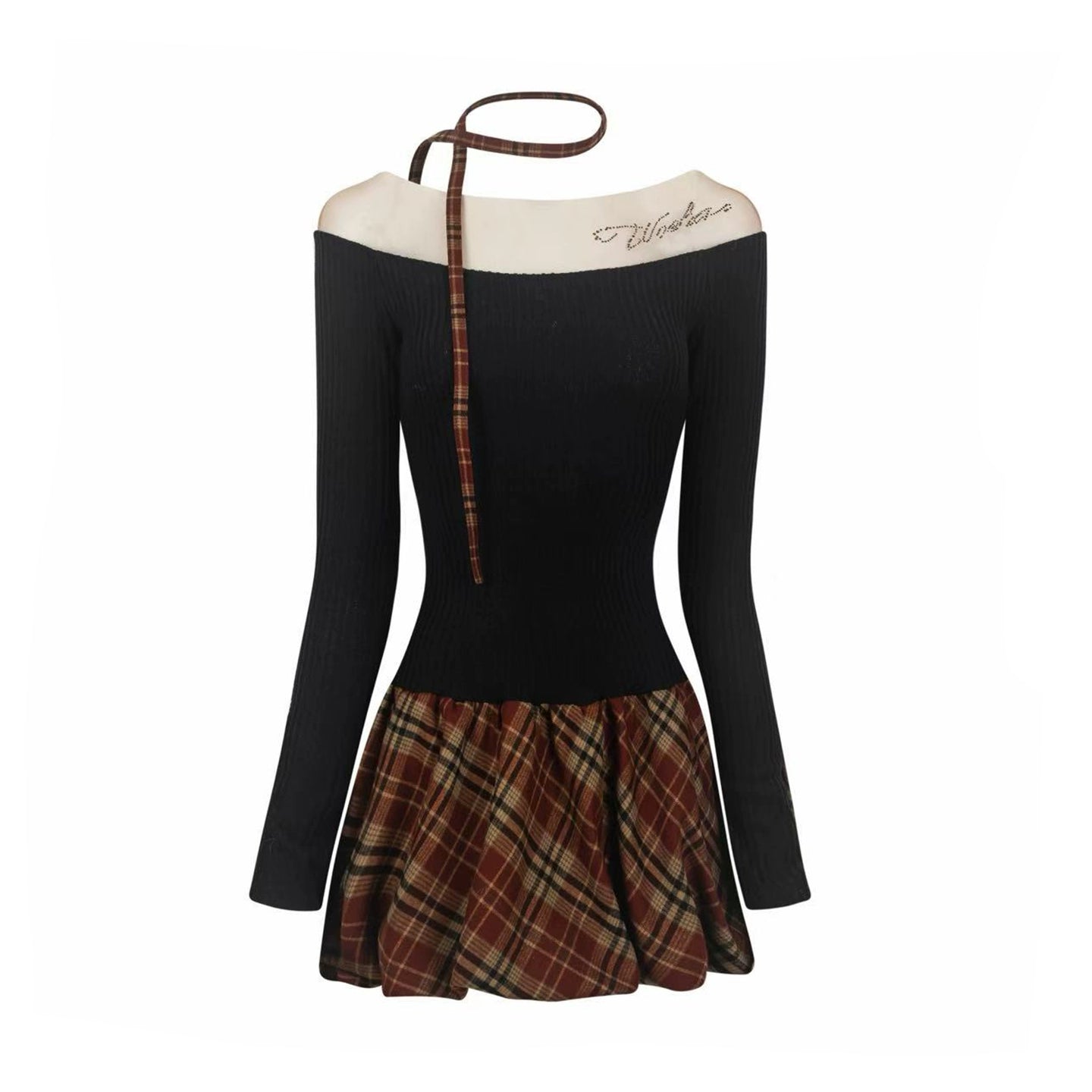 Color-Block Flower Bud Dress