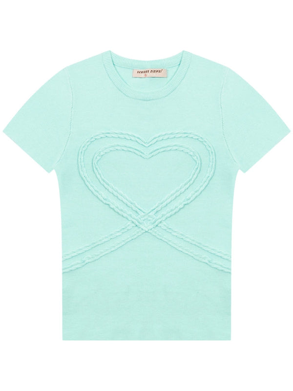 Knit short sleeve t-shirt