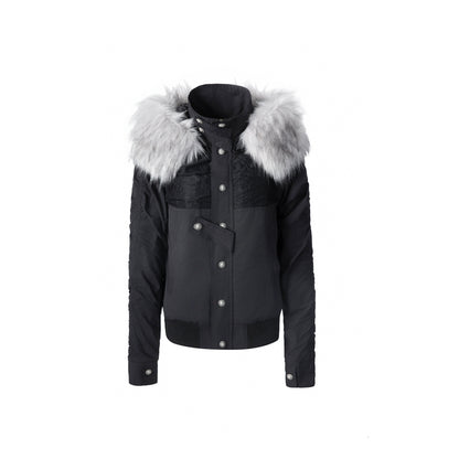 Eco-Fur Fleece Pie Collar Jacket