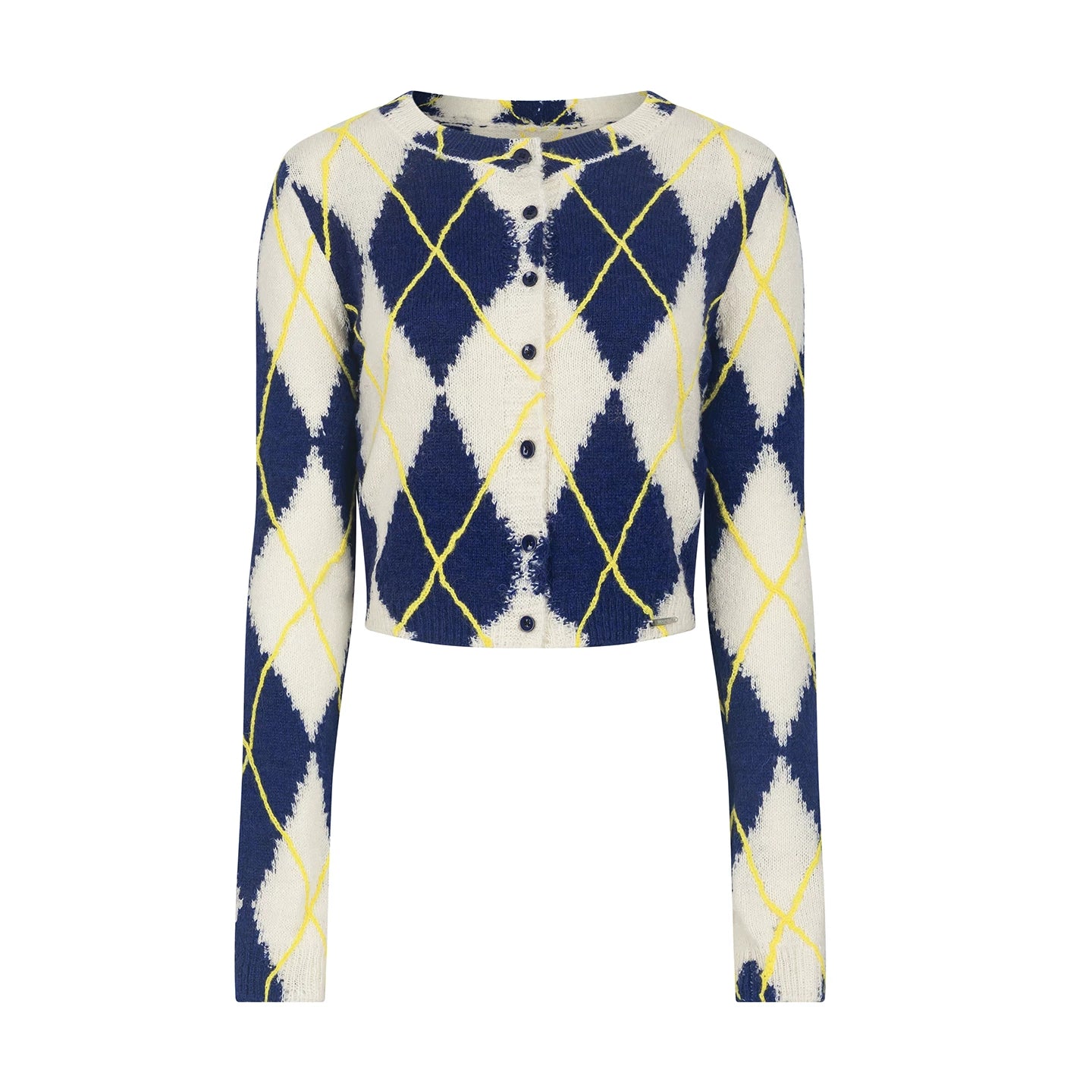 Retro Quilted Knit Sweater