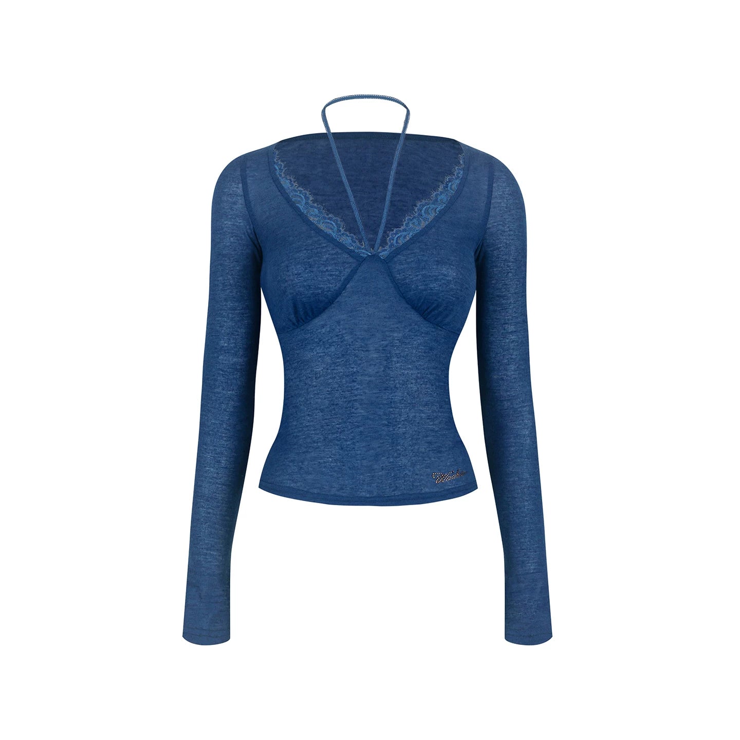 Lace Trim V-Neck Top