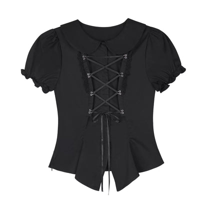 Dark Princess Puff Sleeve Blouse Set-Up