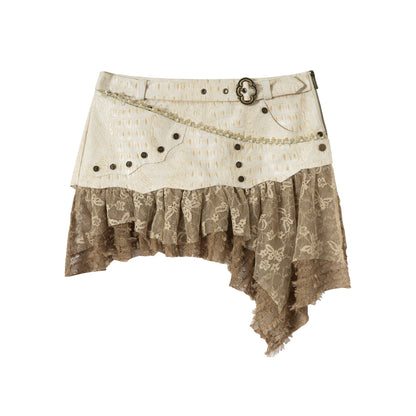 Dreamy Wanderer Leather Skirt