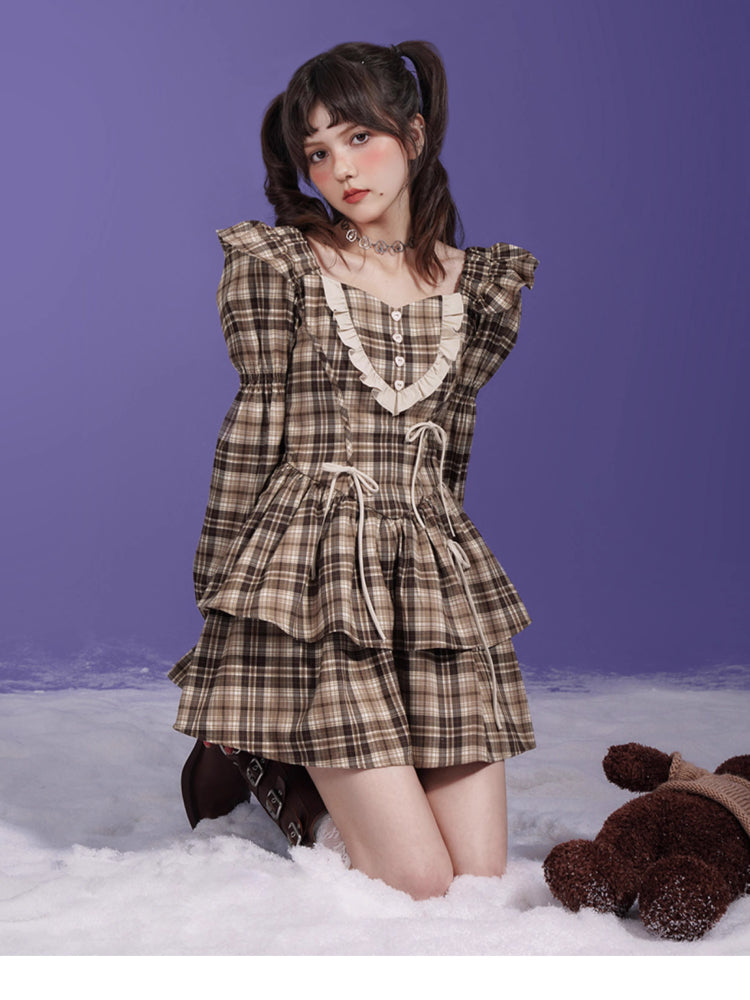 Plaid princess dress