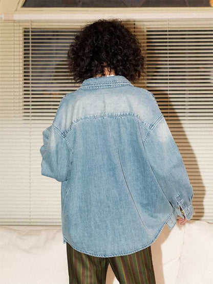 Washed denim shirt