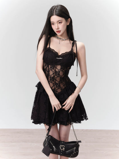 Original Night Lace Swee Black Dress