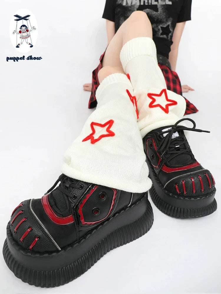 Hot girl dark platform shoes