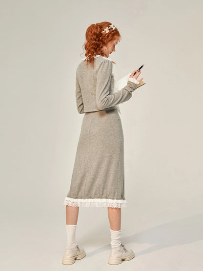 cashmere two-piece skirt