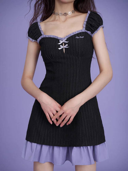 Lace suspender dress