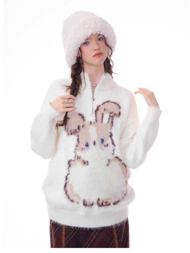 Soft rabbit sweater