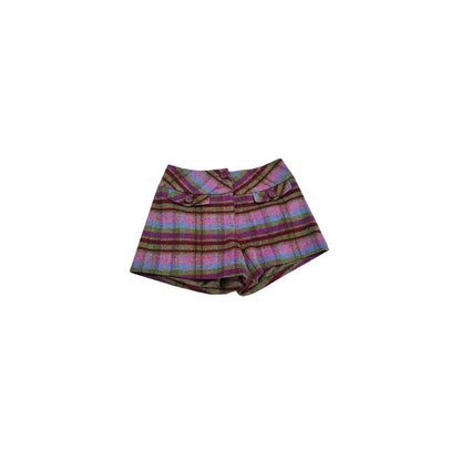 Pink-Purple Wool Plaid Cape Set-Up