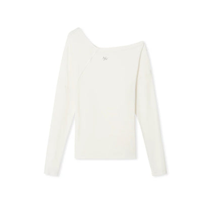 Merino Wool One-Shoulder Knit Top