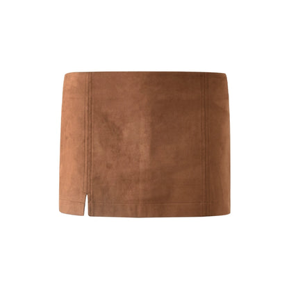 Hazelnut Suede Mini Skirt