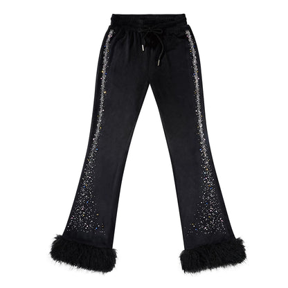 Unicorn Velvet Flared Pants