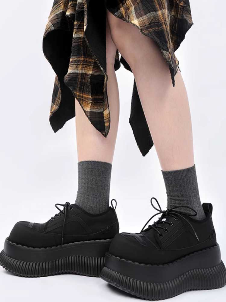 Dark platform shoes