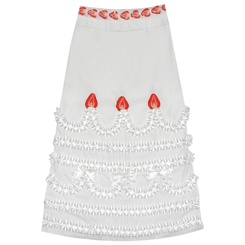 Happy Strawberry Cake Skirt