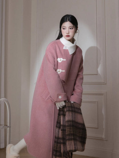 Alpaca double sided wool coat