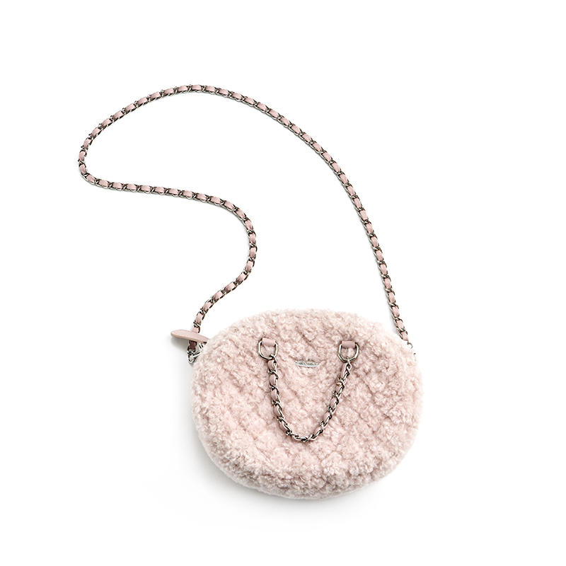 Fuzzy Velvet Quilted Handbag