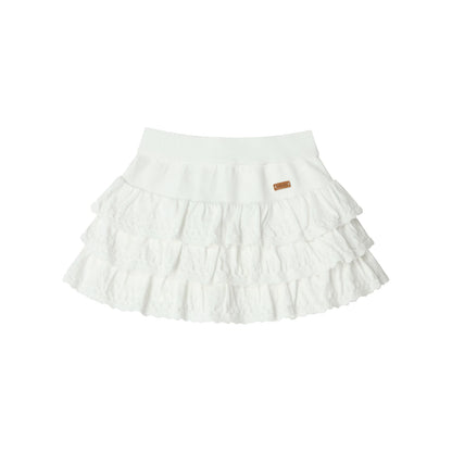 Retro Knitted Tiered Skirt