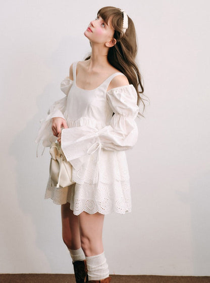 White Long Sleeve Dress