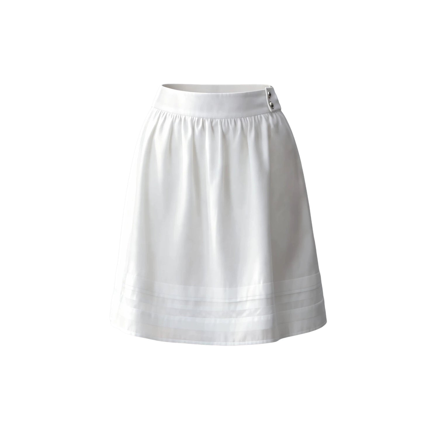 Blue Tencel A-Line Skirt