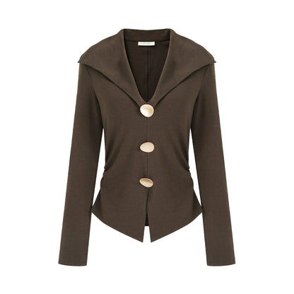 Waist Slimming V-Neck Knitted Sweater