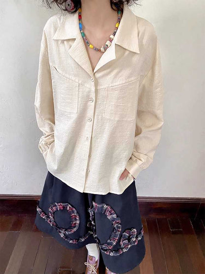 Casual loose long sleeve shirt