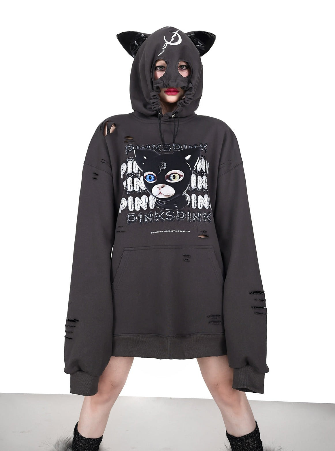 Hooded Rock Destruction Genderless Jacket