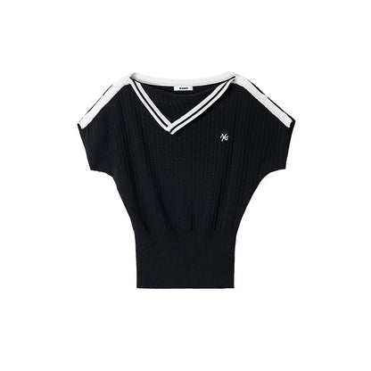 Acetate Wool Asymmetrical Top