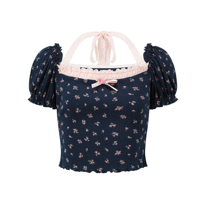 Floral One-Shoulder Top & Skirt Set-Up