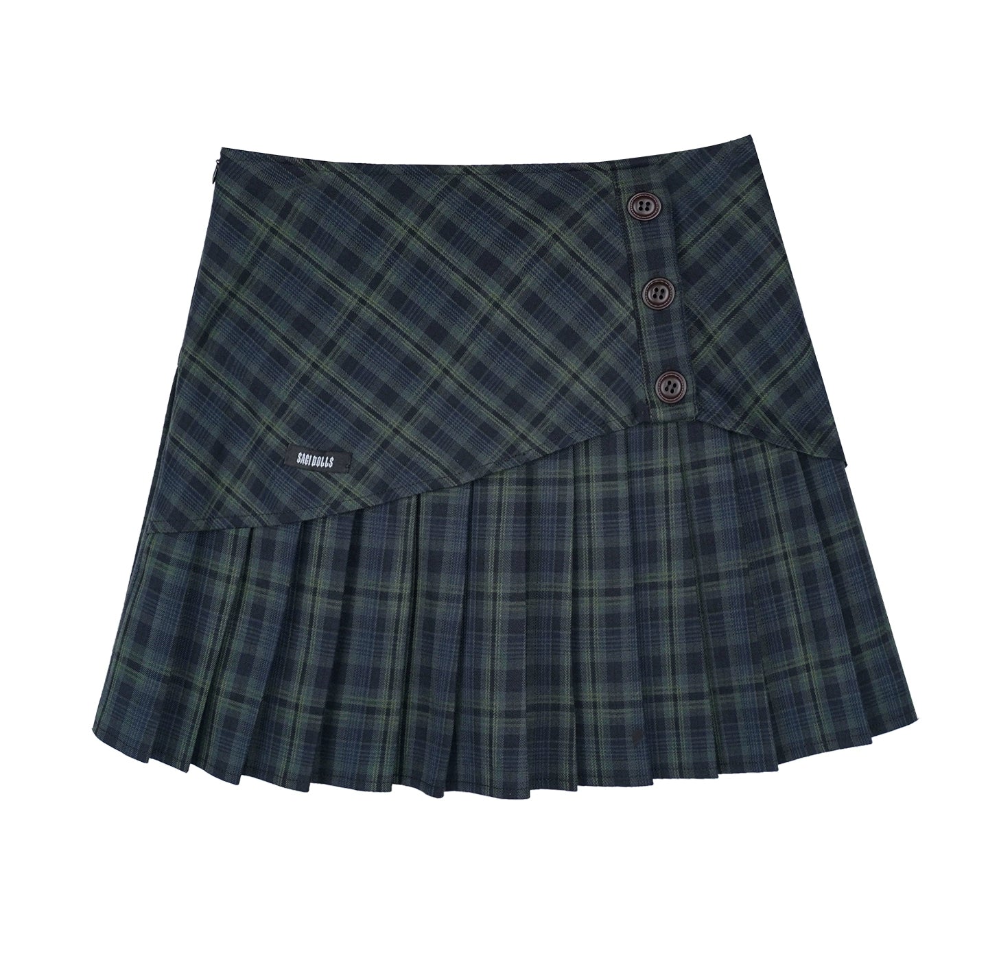 Versatile Dark Green Pleated Skirt