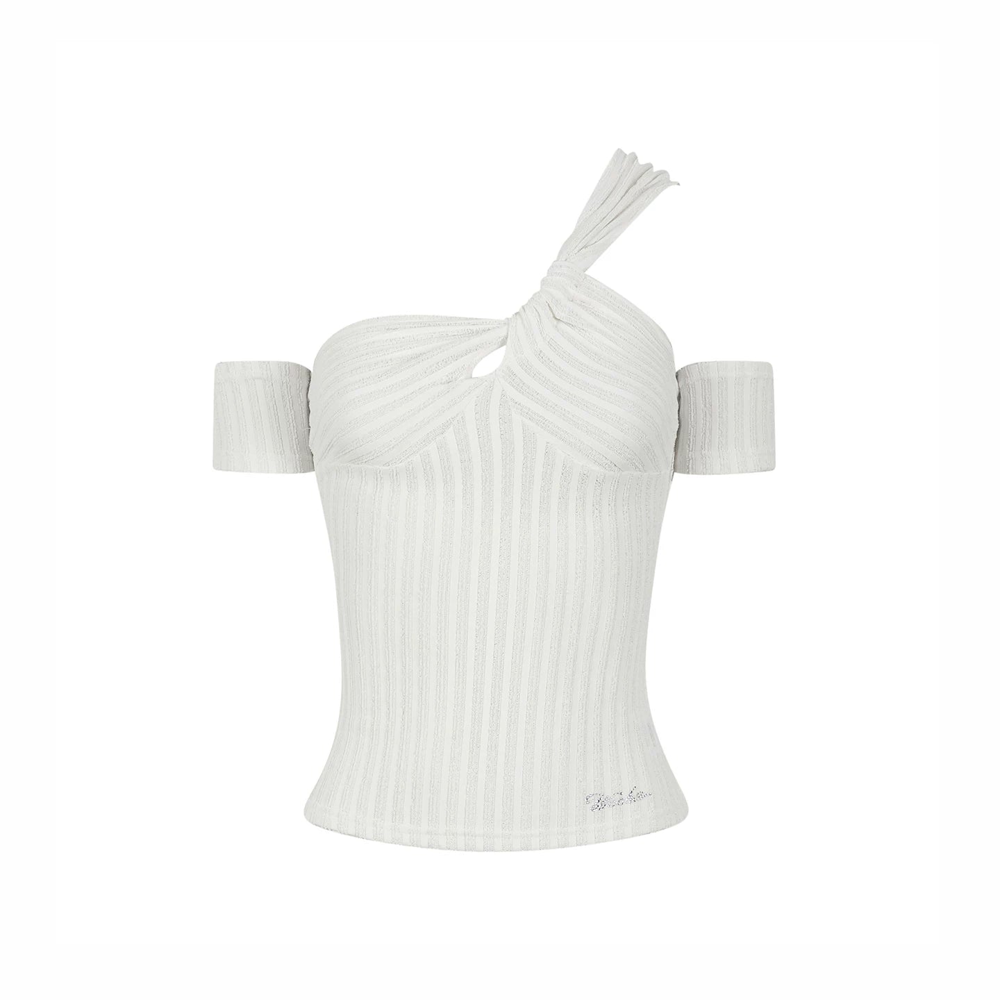 Slim-Fit Halter Off-Shoulder Top