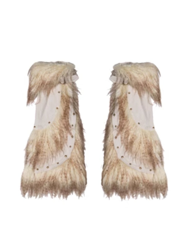 Punk street short skirt+leg cover