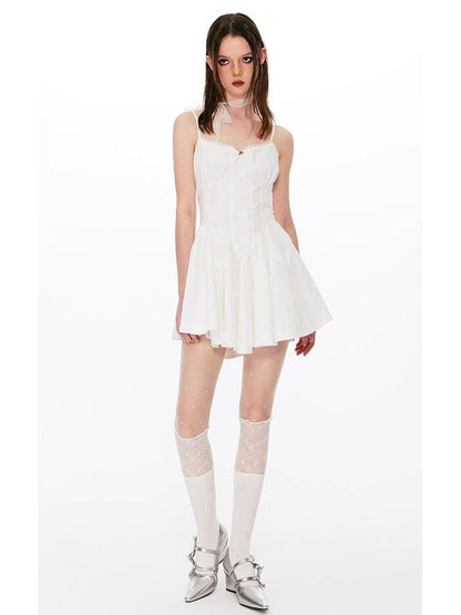 A-line suspender dress