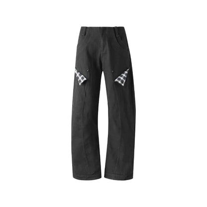 Dekonstruktierte Matte Schwarze Karohose