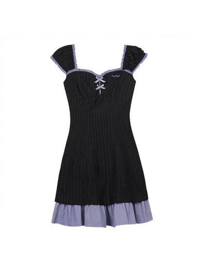 Lace suspender dress