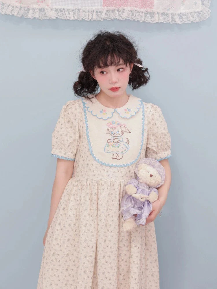 Vintage girly embroidery dress