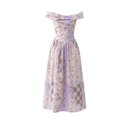 Purple Mist Off-Shoulder Dress