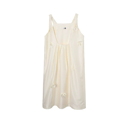 Flower Twisted Strap Suspender Dress