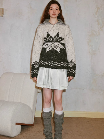 Retro loose wool sweater