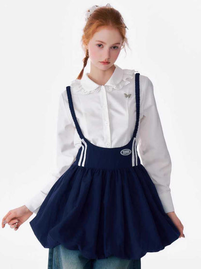 Retro suspender dress