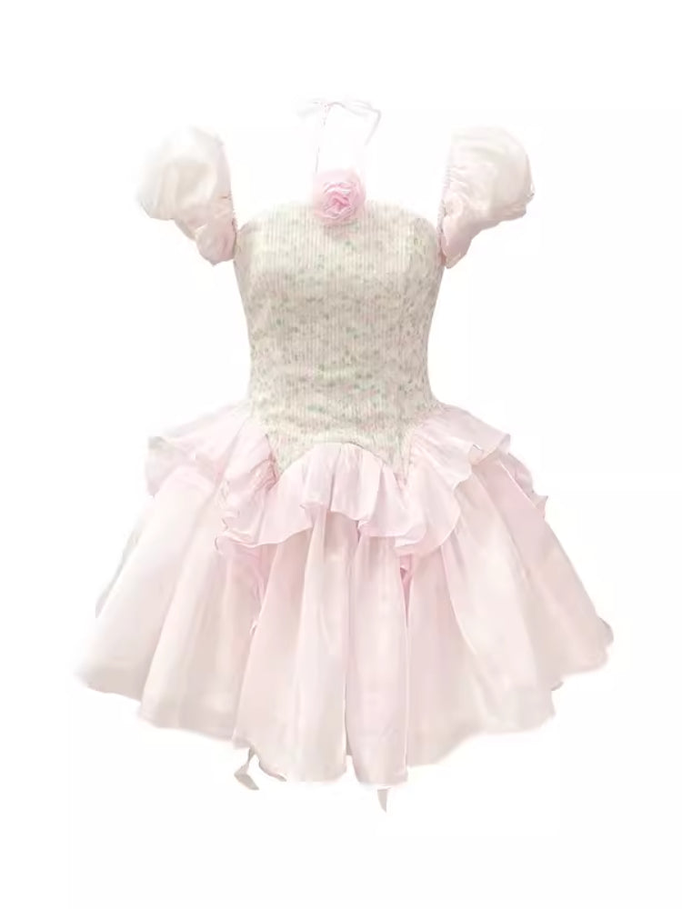 Floral sequin tutu princess dress